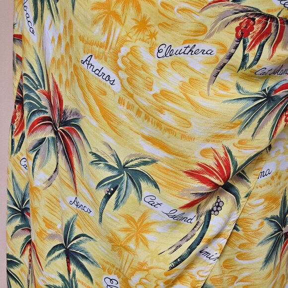 Lizsport Womens Large Yellow Hawaiian Print Sarong Beachwear Cover Up Summer - Picture 5 of 10